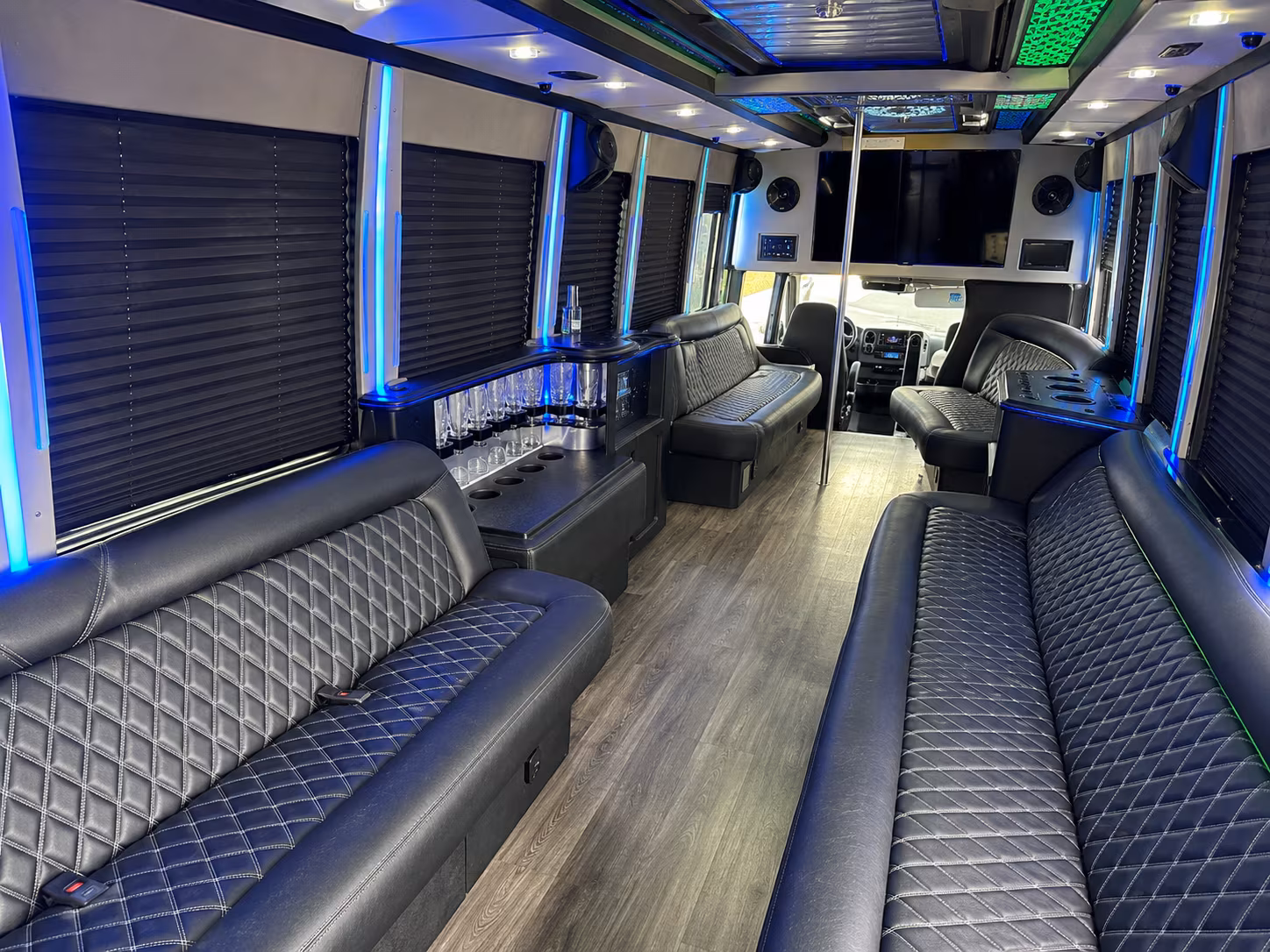 prom buses that cover every stop on your tallahassee night out itinerary