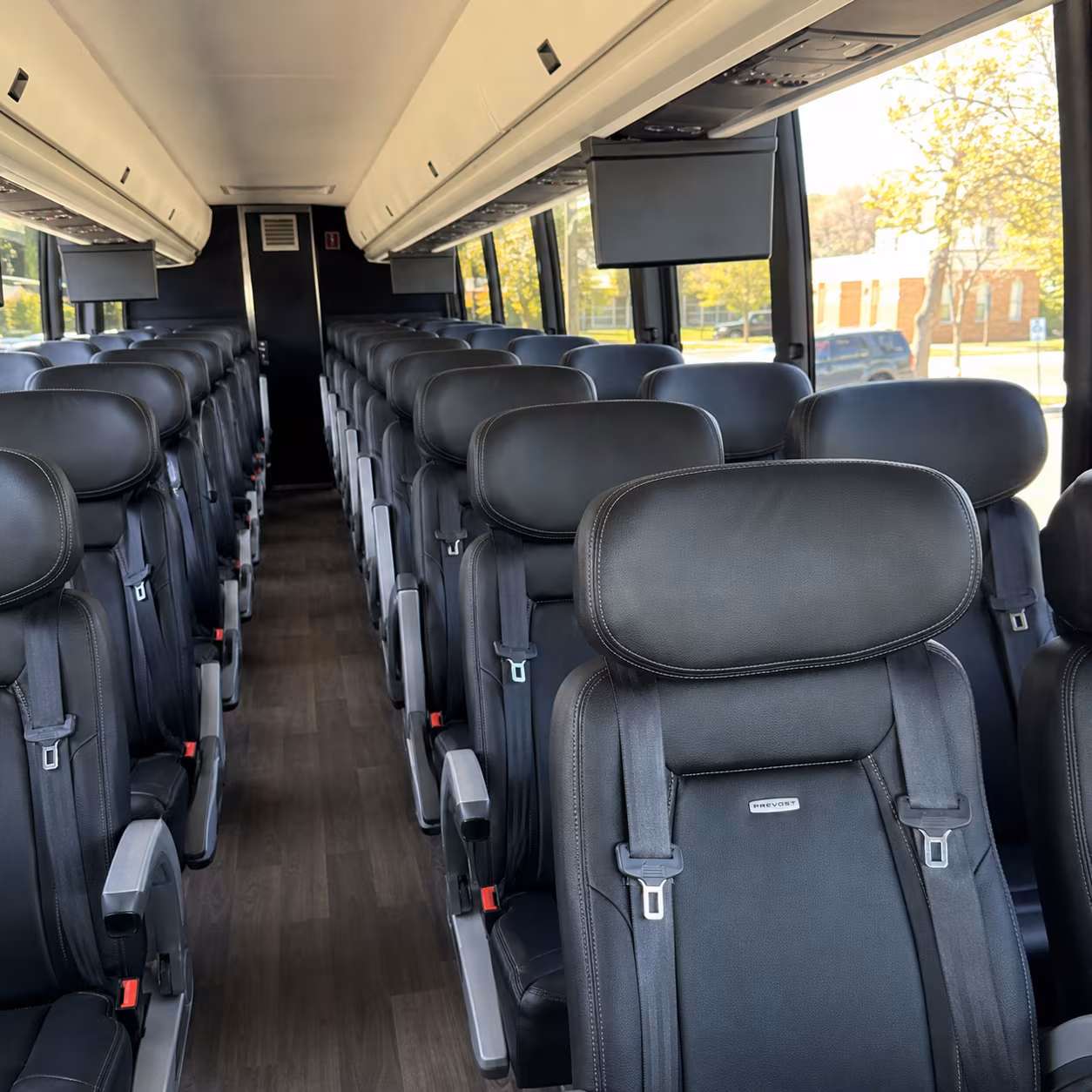 tallahassee 45 passenger charter bus inside